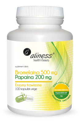 Bromelaina 500 mg/Papaina 200 mg x 100 VEGE kaps.