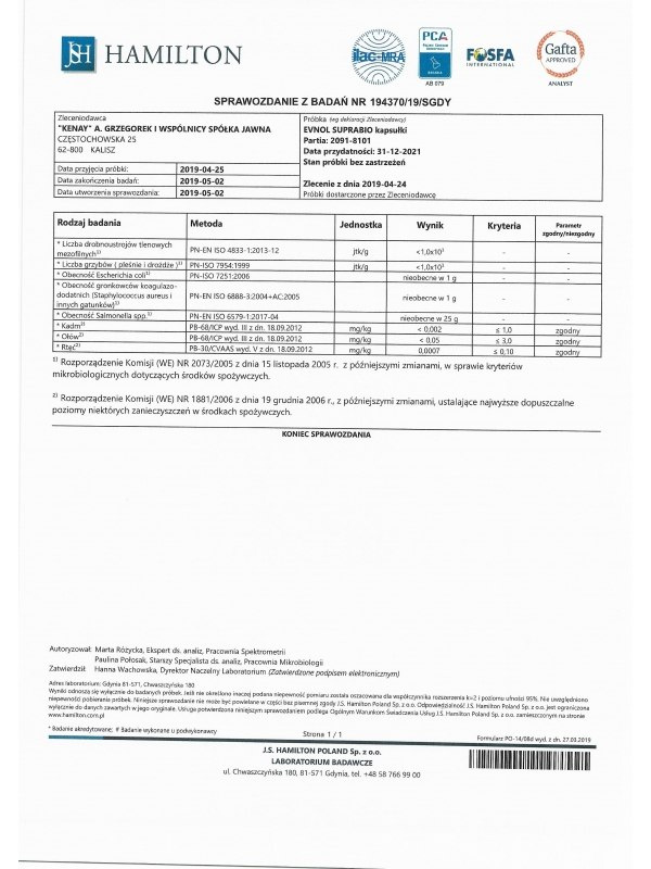 Tokotrienole kompleks (witamina E) (60 kapsułek) EVNOL SUPRABIO™ Tokotrienole kompleks (witamina E) (60 kapsułek) EVNOL SUPRABIO™