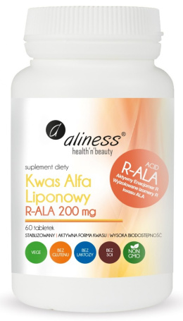 Kwas Alfa Liponowy R-ALA 200 mg x 60 tabletek vege
