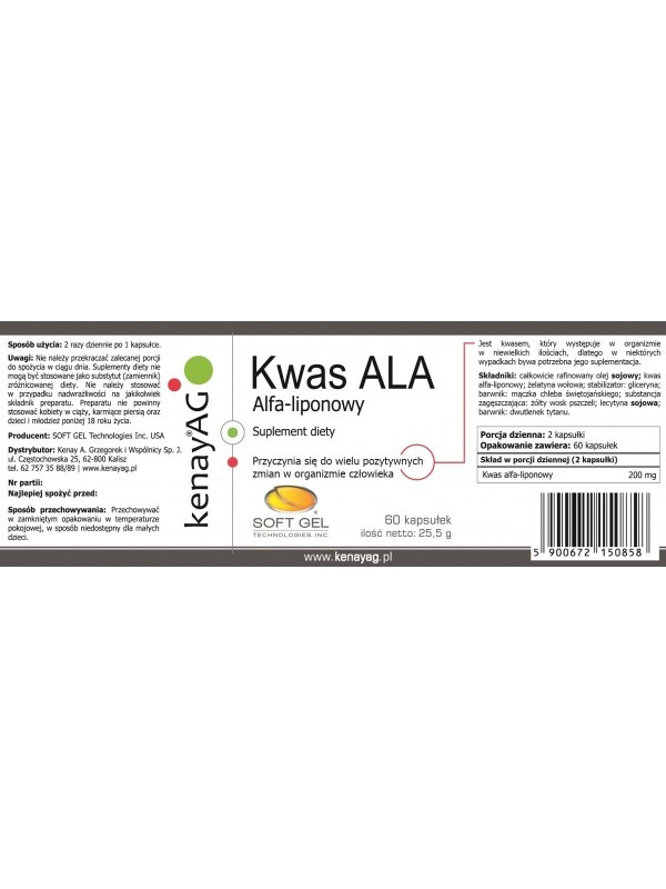 Kwas alfa-liponowy (ALA) (60 kapsułek)