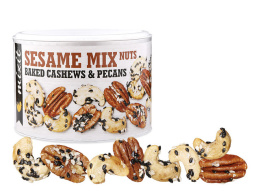 Sesame Mix Nuts - Pieczone orzechy z sezamem i różową solą
