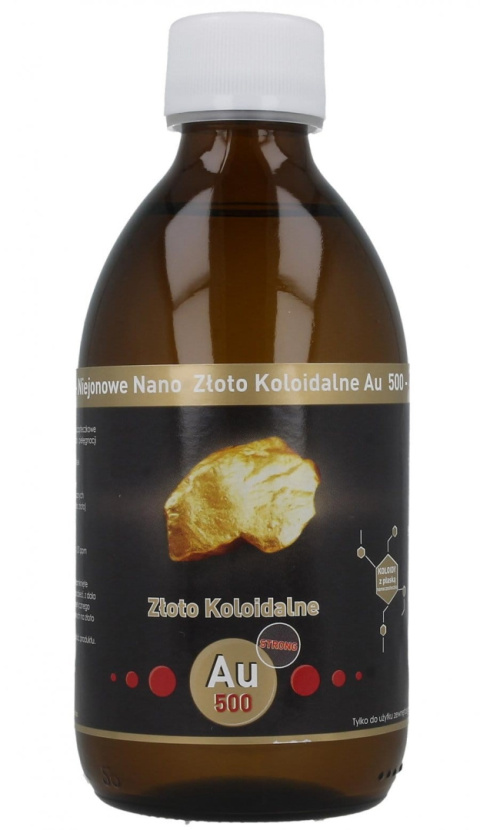 Strong Niejonowe Nano Złoto koloidalne Au 500, 50 ppm 300 ml