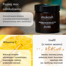 Ujędrniający krem do twarzy anti-aging „Róża z jagodą