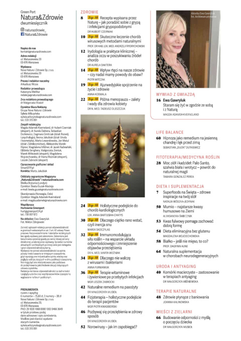 Czasopismo Natura i Zdrowie Listopad-Grudzień 2024