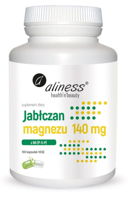 Jabłczan magnezu 140 mg z B6 (P-5-P) x 100 Vege caps.